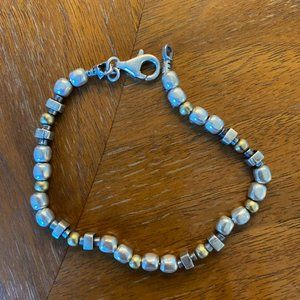 Silpada B1213 Sterling Silver 14KT Bead Bracelet